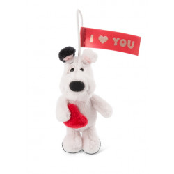 Anhänger Love Hund stehend "I (Herz) YOU"