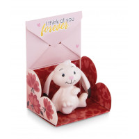Love Hase Figur in Geschenkbox mit Botschaft"I think of you Forever"