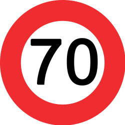 Verkehrstafel 70
